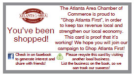 Atlanta chamber of Commerce - You've been shopped!